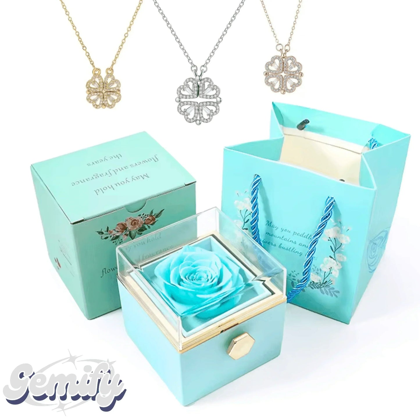 Forever rose - Luck Heart Necklace - Gemify