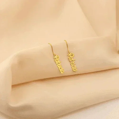 Custom Vertical Name Earrings 2pcs - Gemify