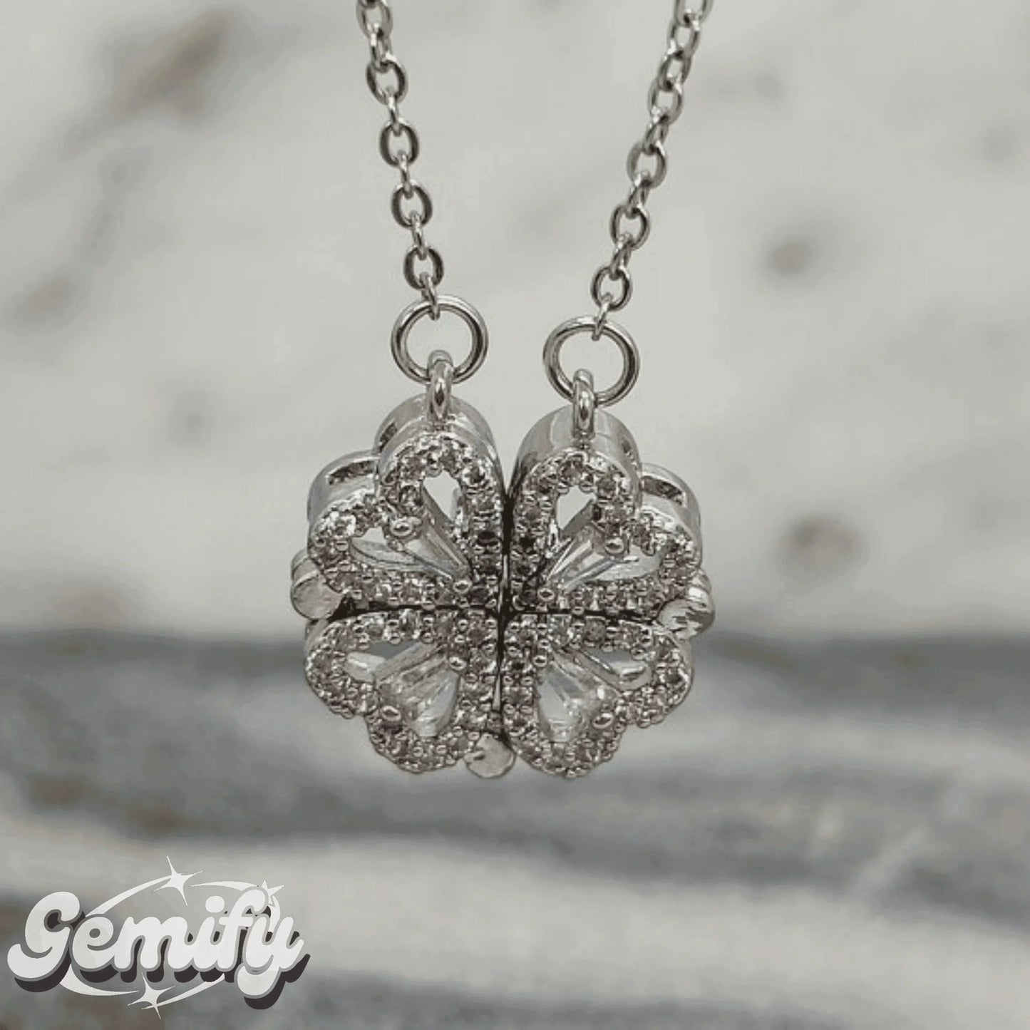 Forever rose - Luck Heart Necklace - Gemify