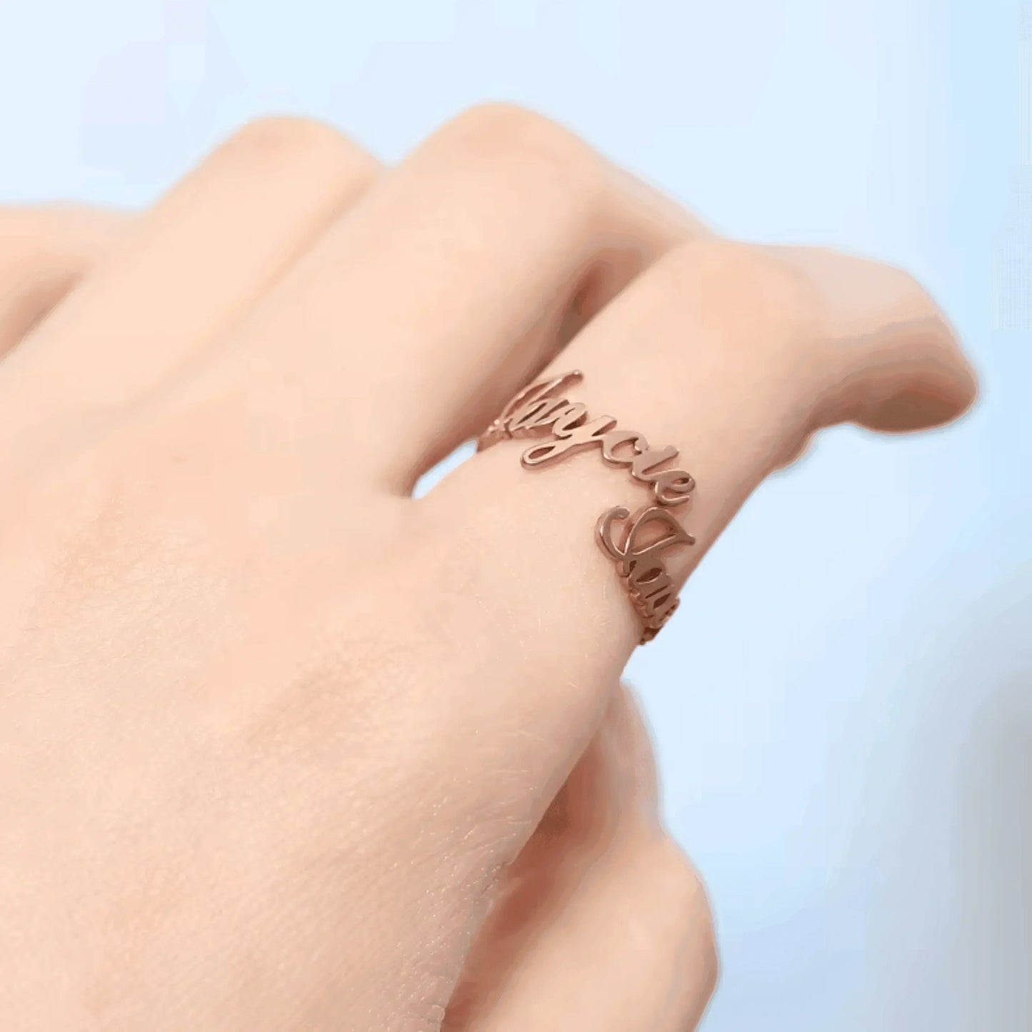 Custom Double Name Ring - Gemify