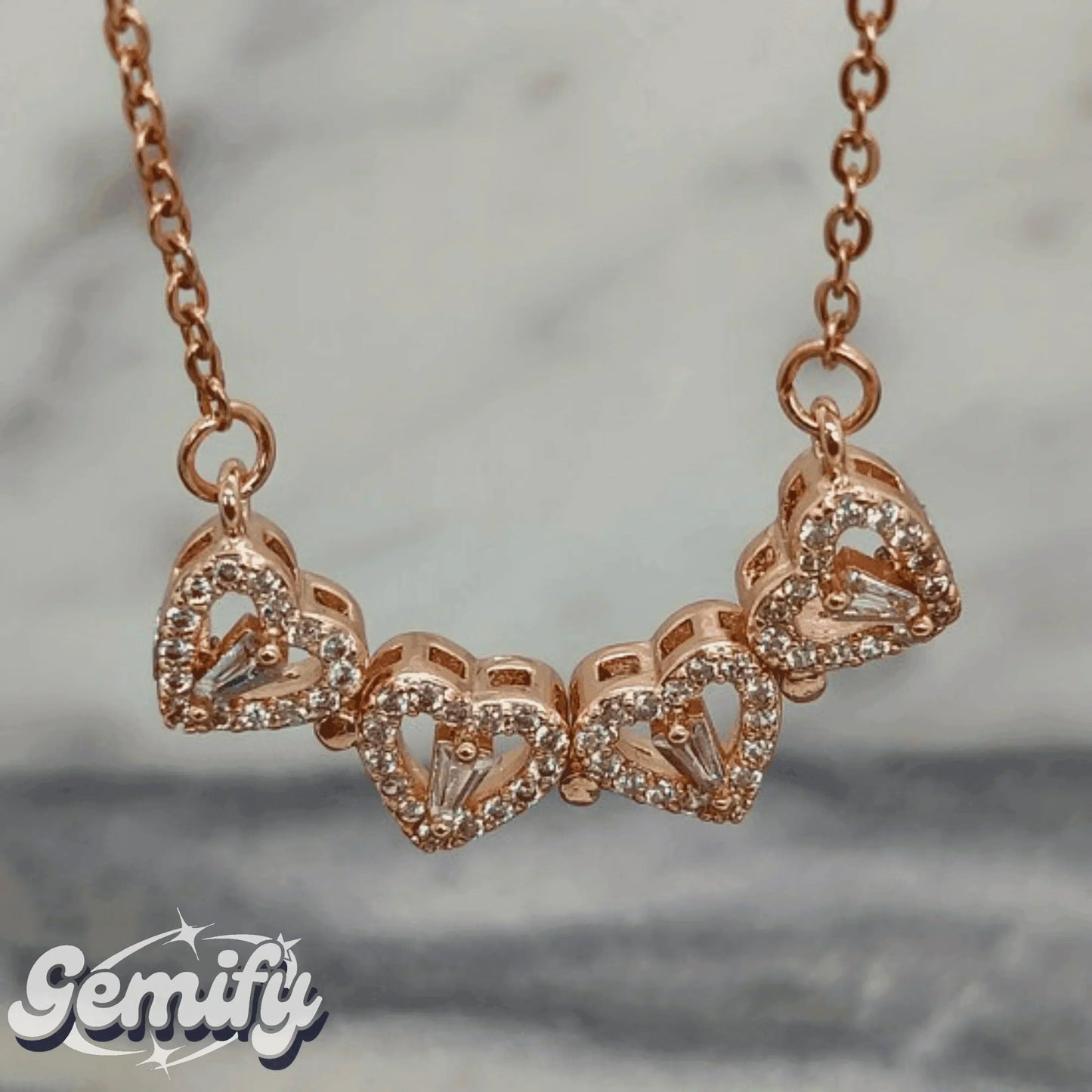Forever rose - Luck Heart Necklace - Gemify