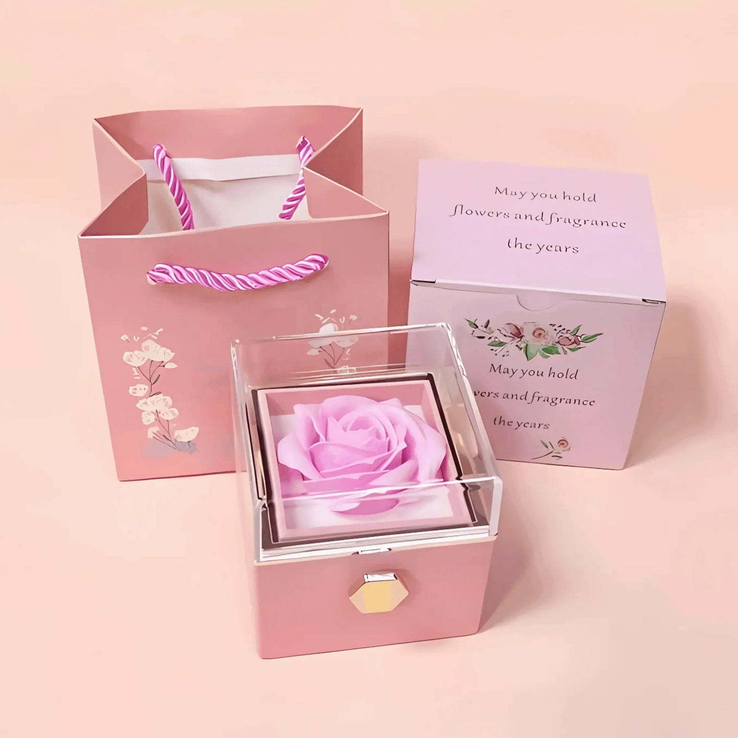Forever rose - Double Heart Name Necklace - Gemify
