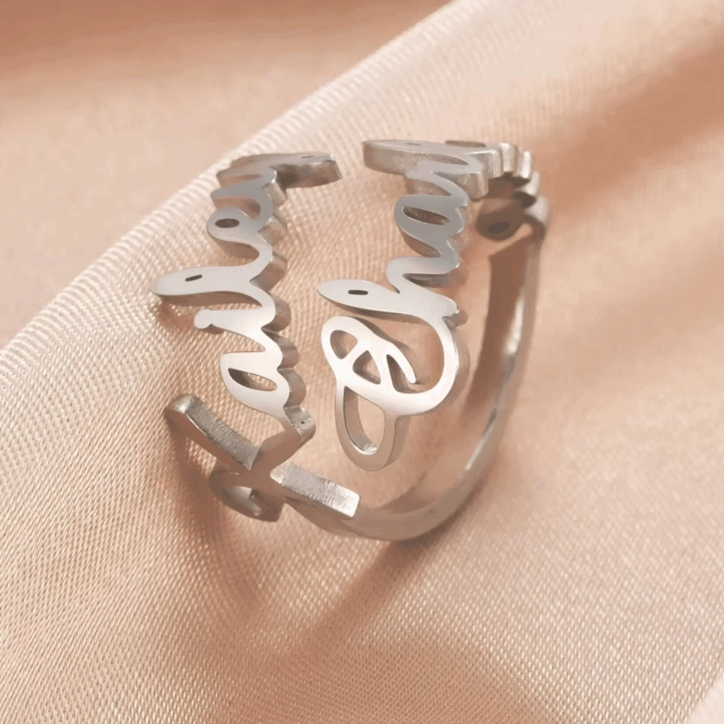 Custom Double Name Ring - Gemify