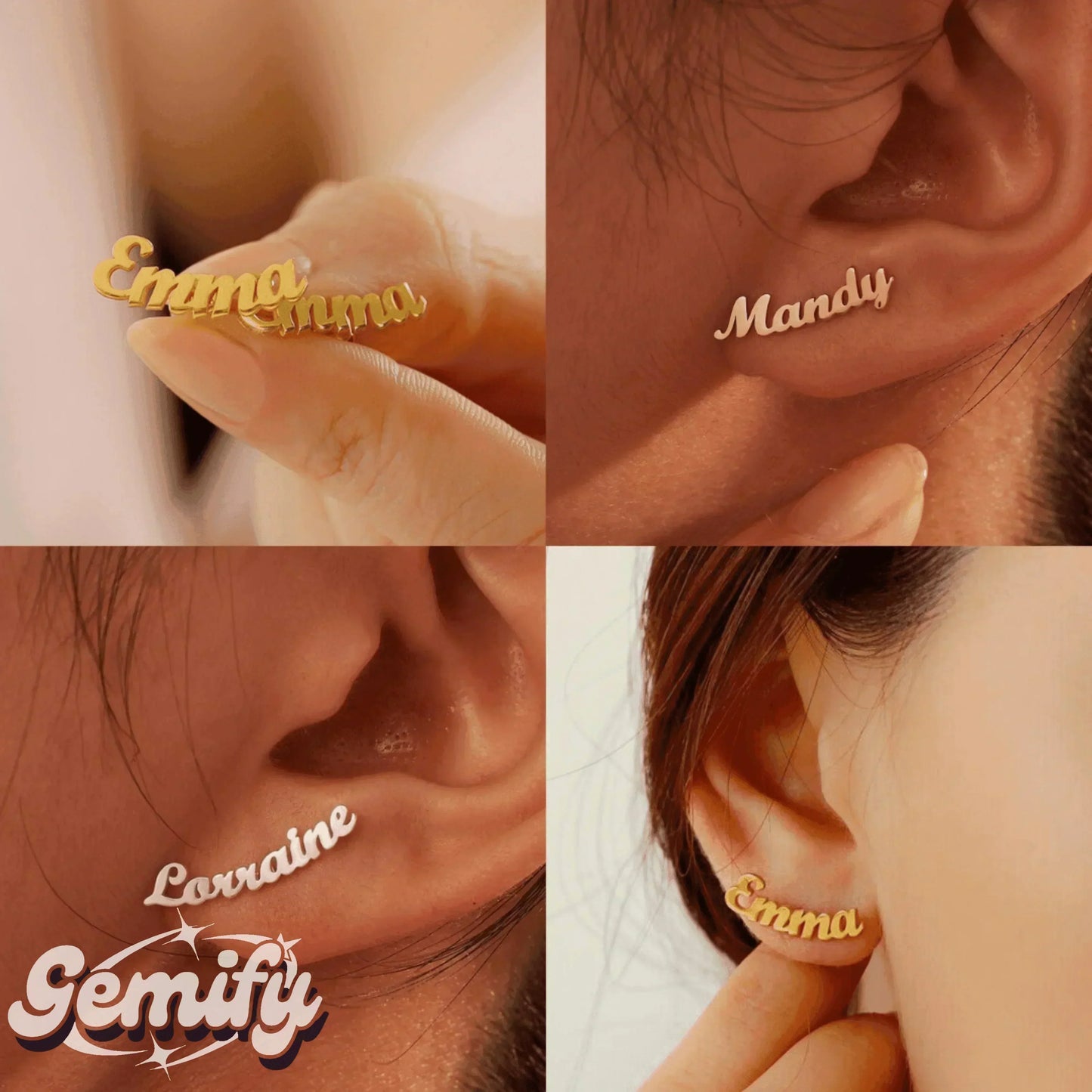 Cute Custom Alloy Earrings 2pcs - Gemify
