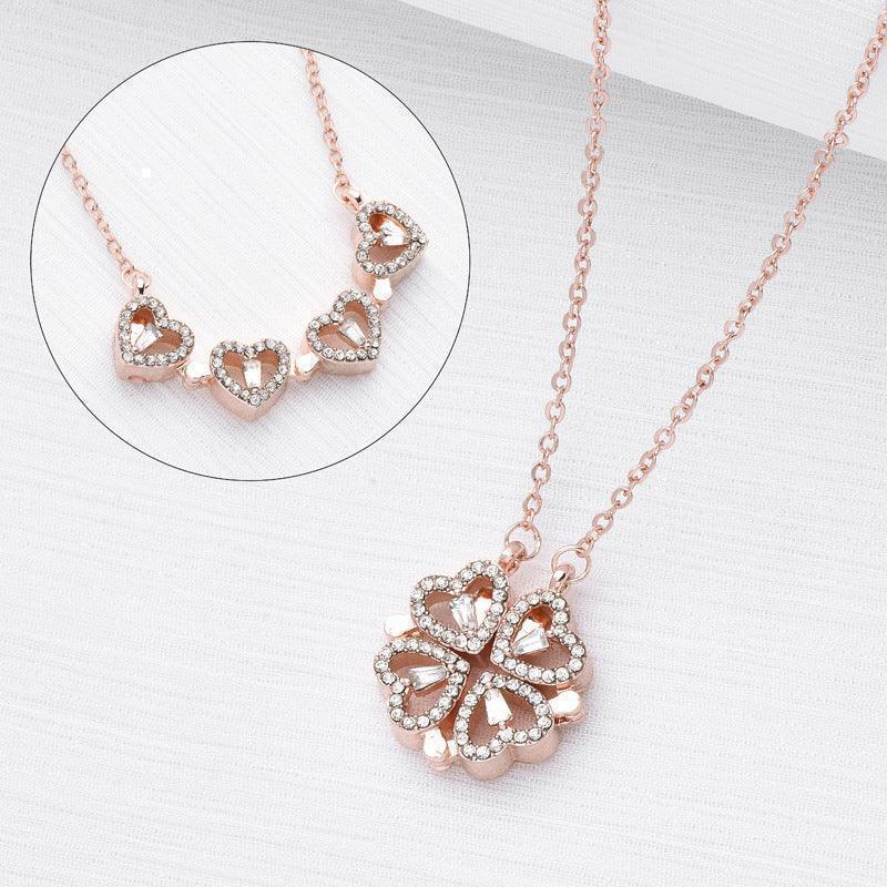 Forever rose - Luck Heart Necklace - Gemify