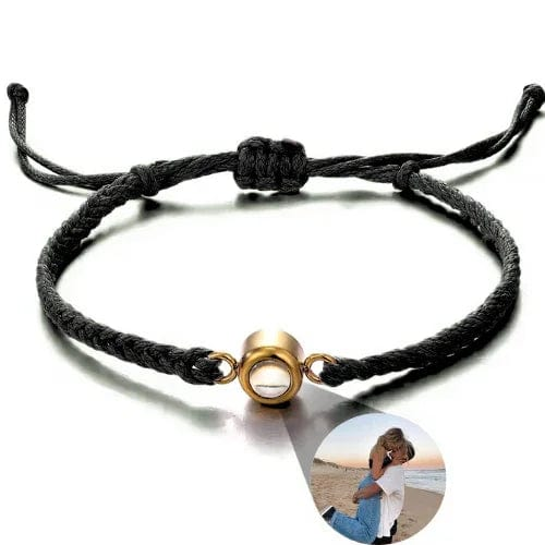 Gemify™ Ancle bracelet Black+Gold The Magic Lens Photo Bracelet