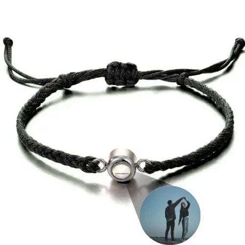 Gemify™ Ancle bracelet Black+Silver The Magic Lens Photo Bracelet