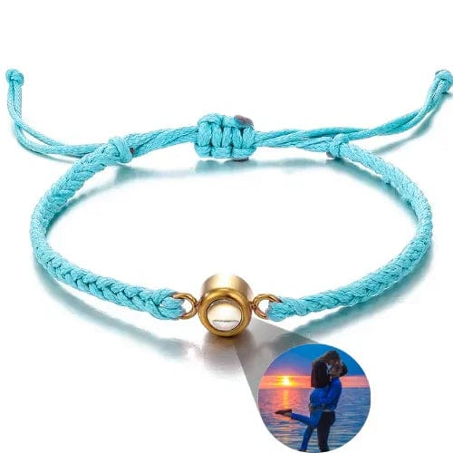 Gemify™ Ancle bracelet Blue+Gold The Magic Lens Photo Bracelet