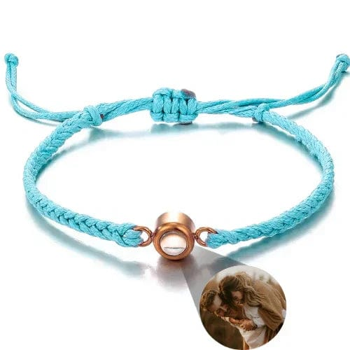 Gemify™ Ancle bracelet Blue+Rosegold The Magic Lens Photo Bracelet