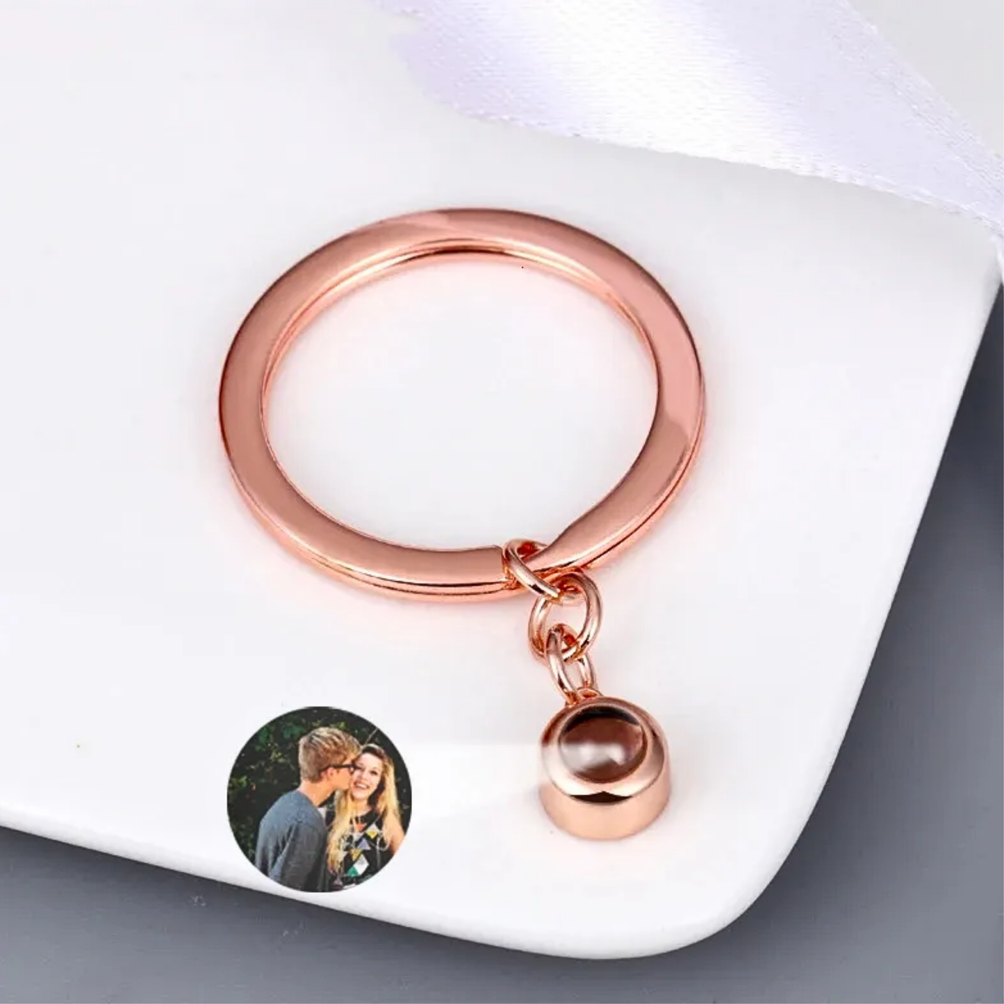 Gemify™ Ancle bracelet Rose Gold Custom Photo Projection Keychain