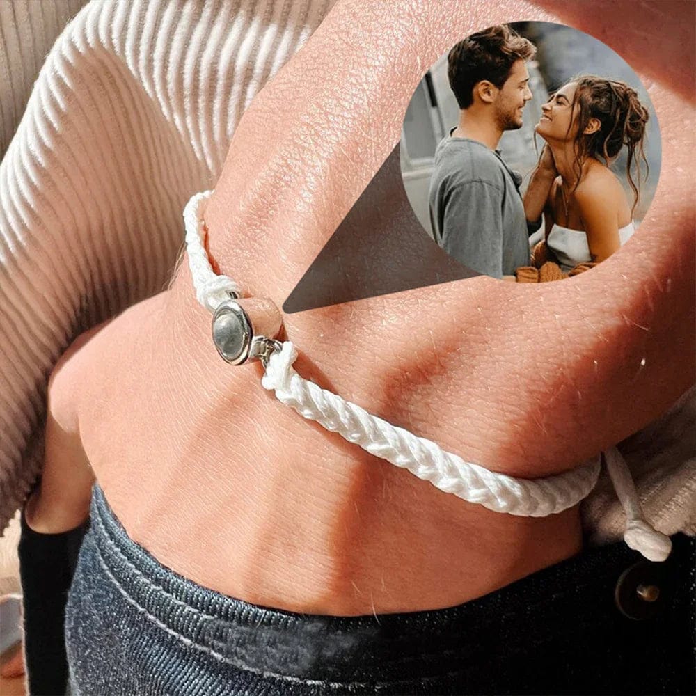 Gemify™ Ancle bracelet White+silver The Magic Lens Photo Bracelet