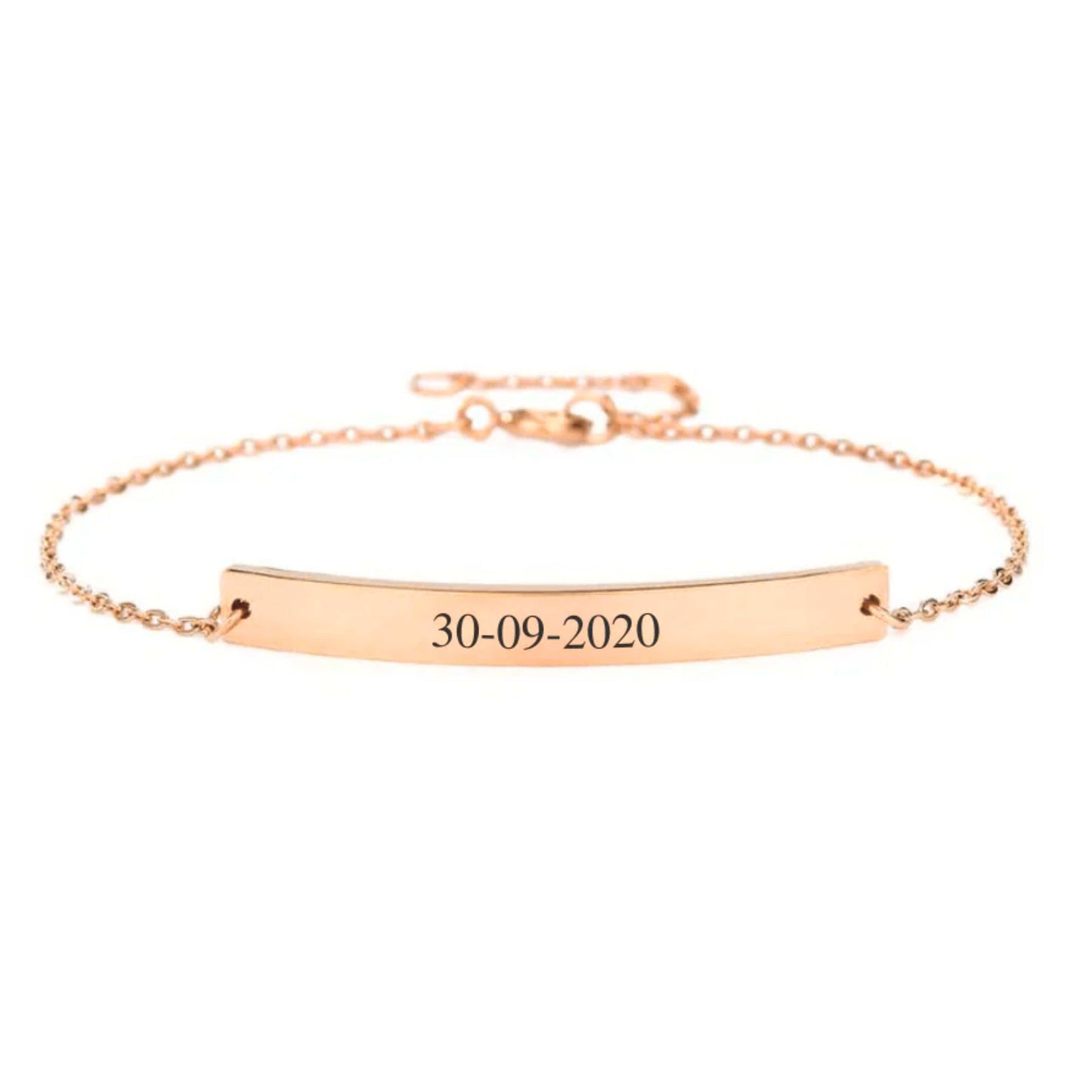 Gemify™ Bracelet tag 1 Rose Gold Custom Engraved Name Bracelet