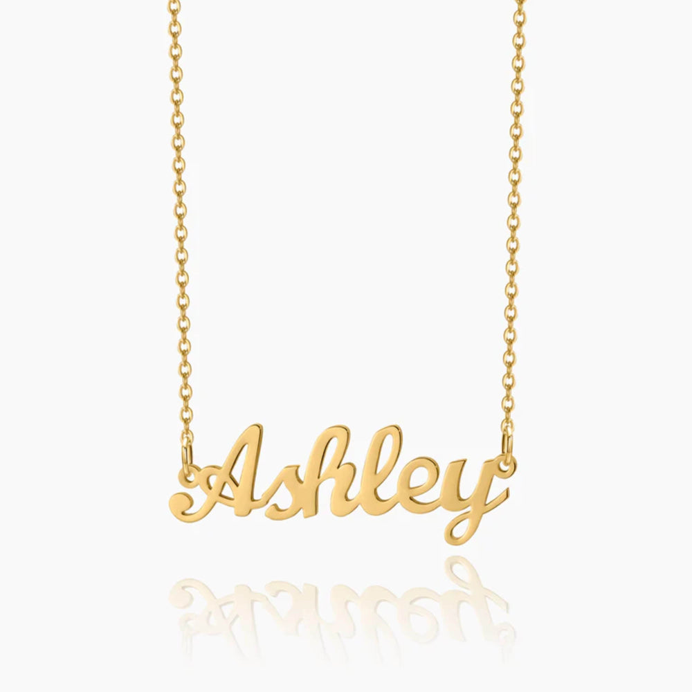 GemifyĀ® Chain Gold / 12" + 2" extension Custom Name Necklace