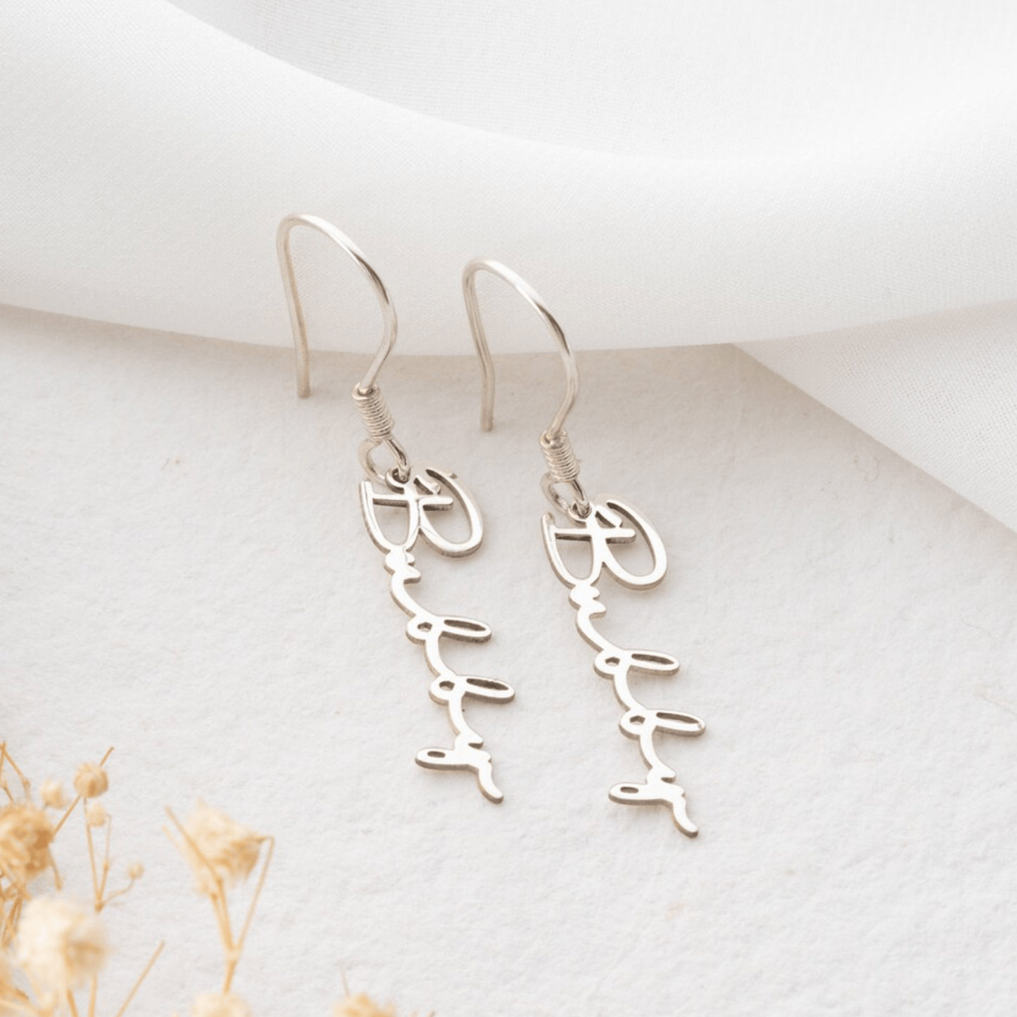 Gemify™ Earring2down Custom Vertical Name Earrings