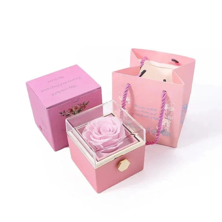 Gemify™ Eternal rose box box Pink Rotating Eternal Rose Box