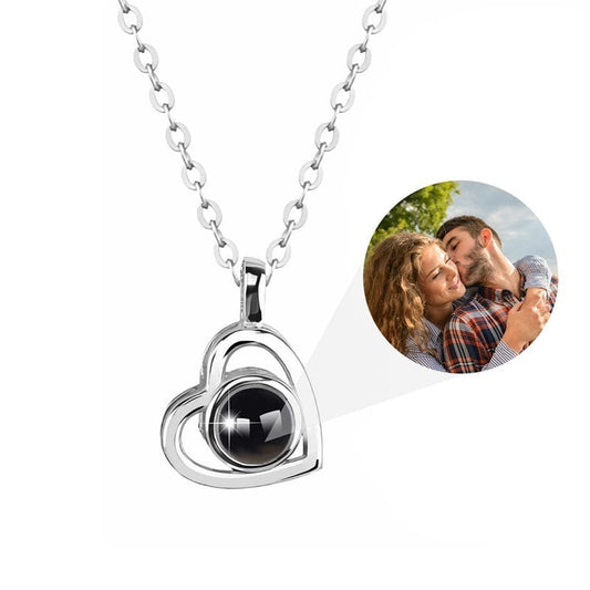 Gemify™ Heart photo necklace and key Custom Photo Heart Necklace And Keychain