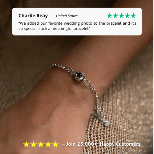 Gemify™ Metal Photo Bracelet Personalized Photo Projection Bracelet