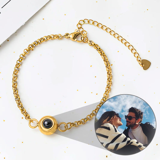 Gemify™ Metal Photo Bracelet Personalized Photo Projection Bracelet