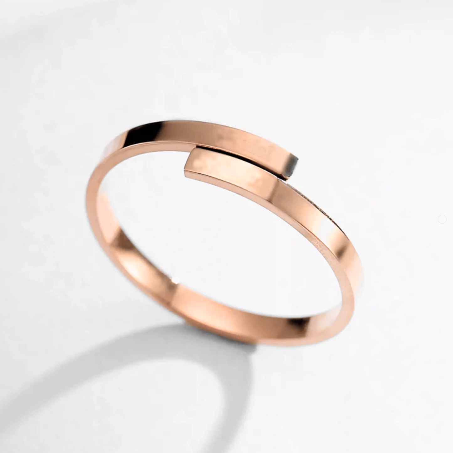 Gemify™ Ring Double name thin Rose Gold Elegant Custom Engraved Ring