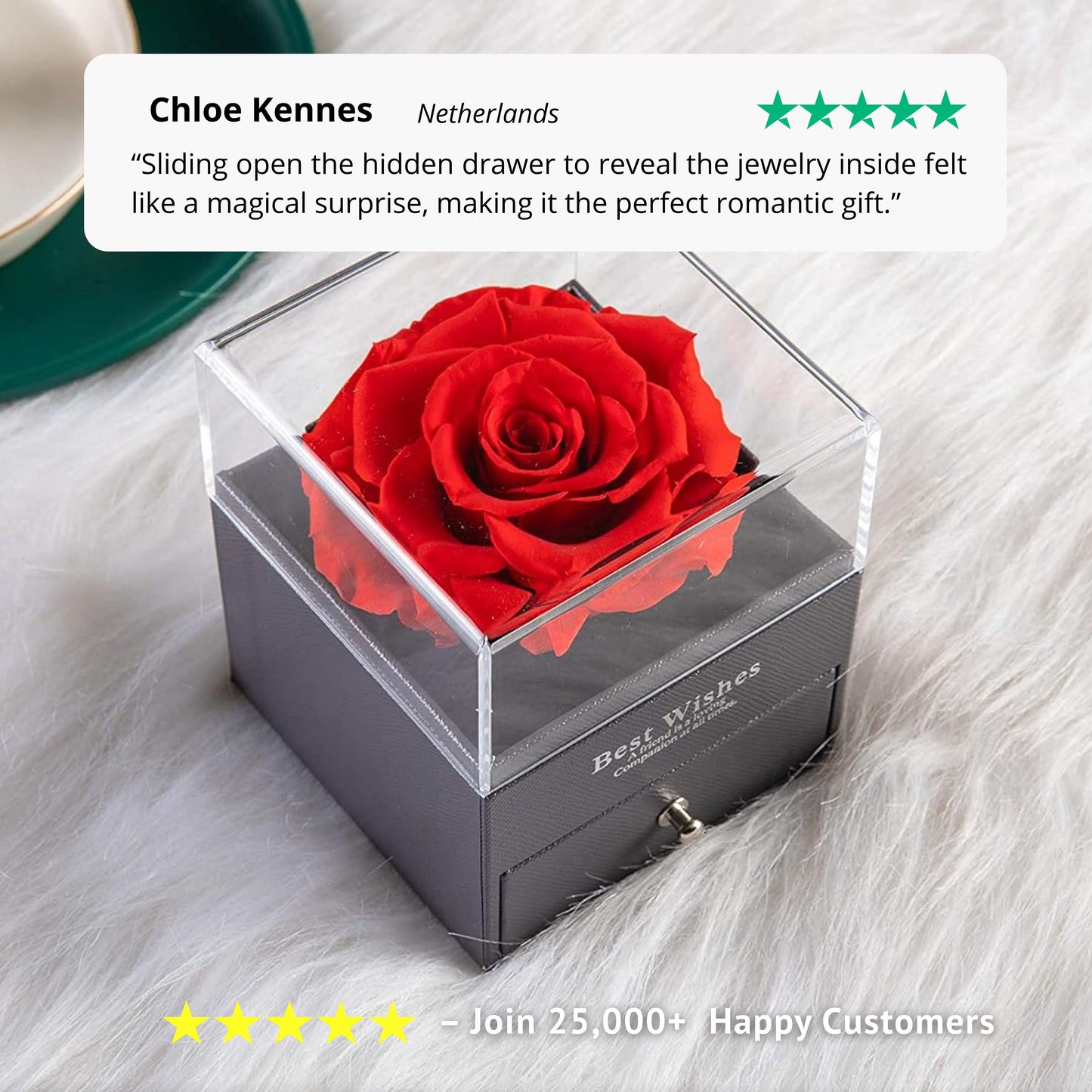 Gemify™ Slide rose box Eternal Rose Gift Jewel Slide Box