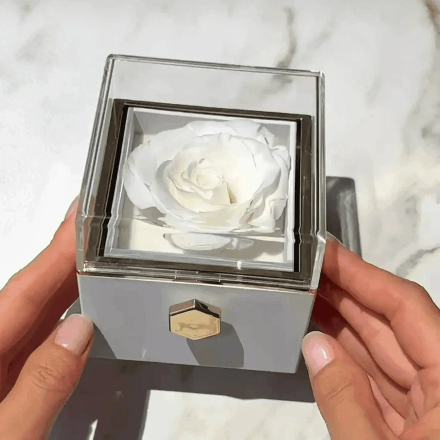 Forever rose - Double Heart Name Necklace - Gemify