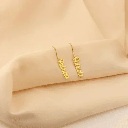 Custom Vertical Name Earrings 2pcs - Gemify