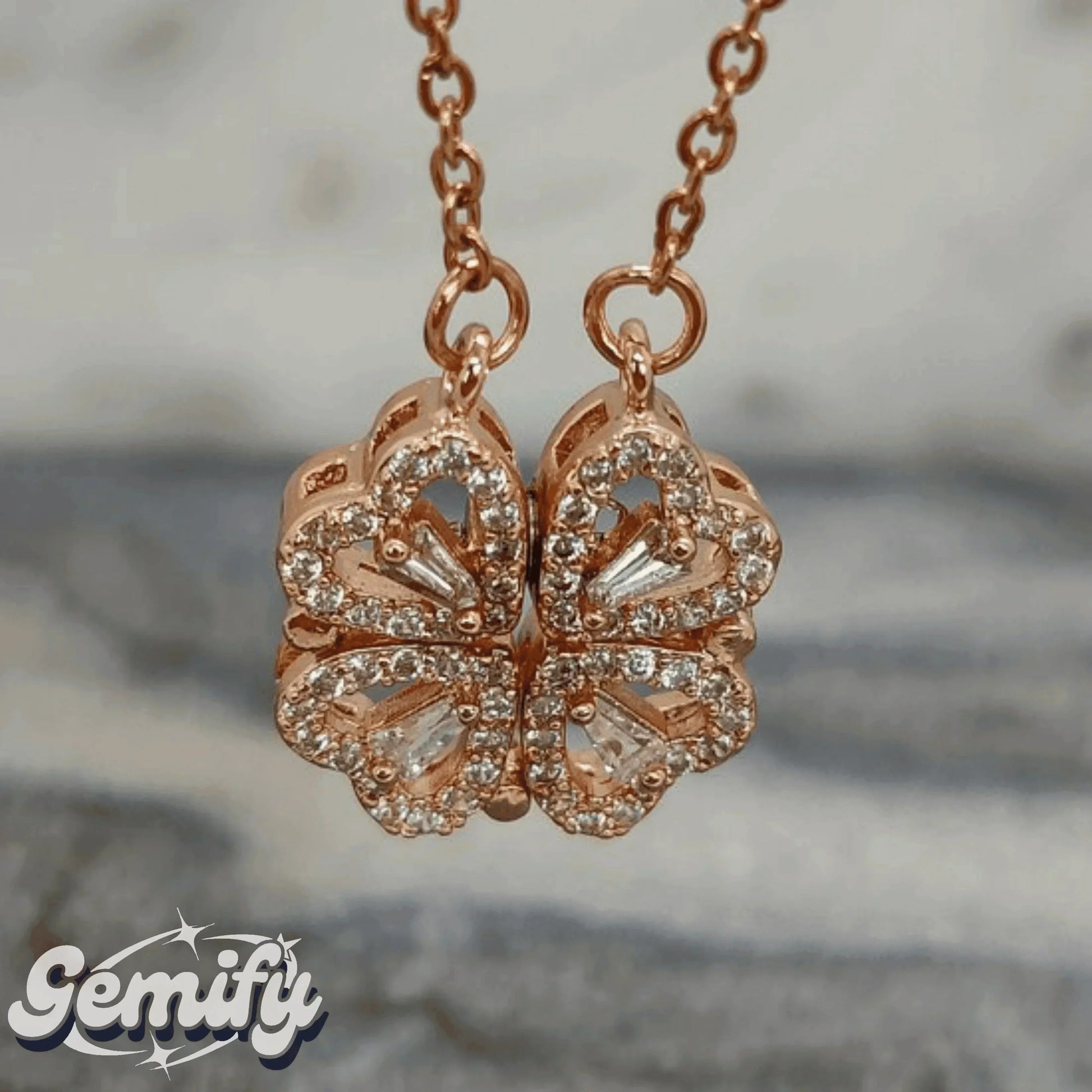 Forever rose - Luck Heart Necklace - Gemify