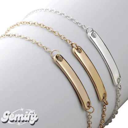 Custom Engraved Name Bracelet - Gemify