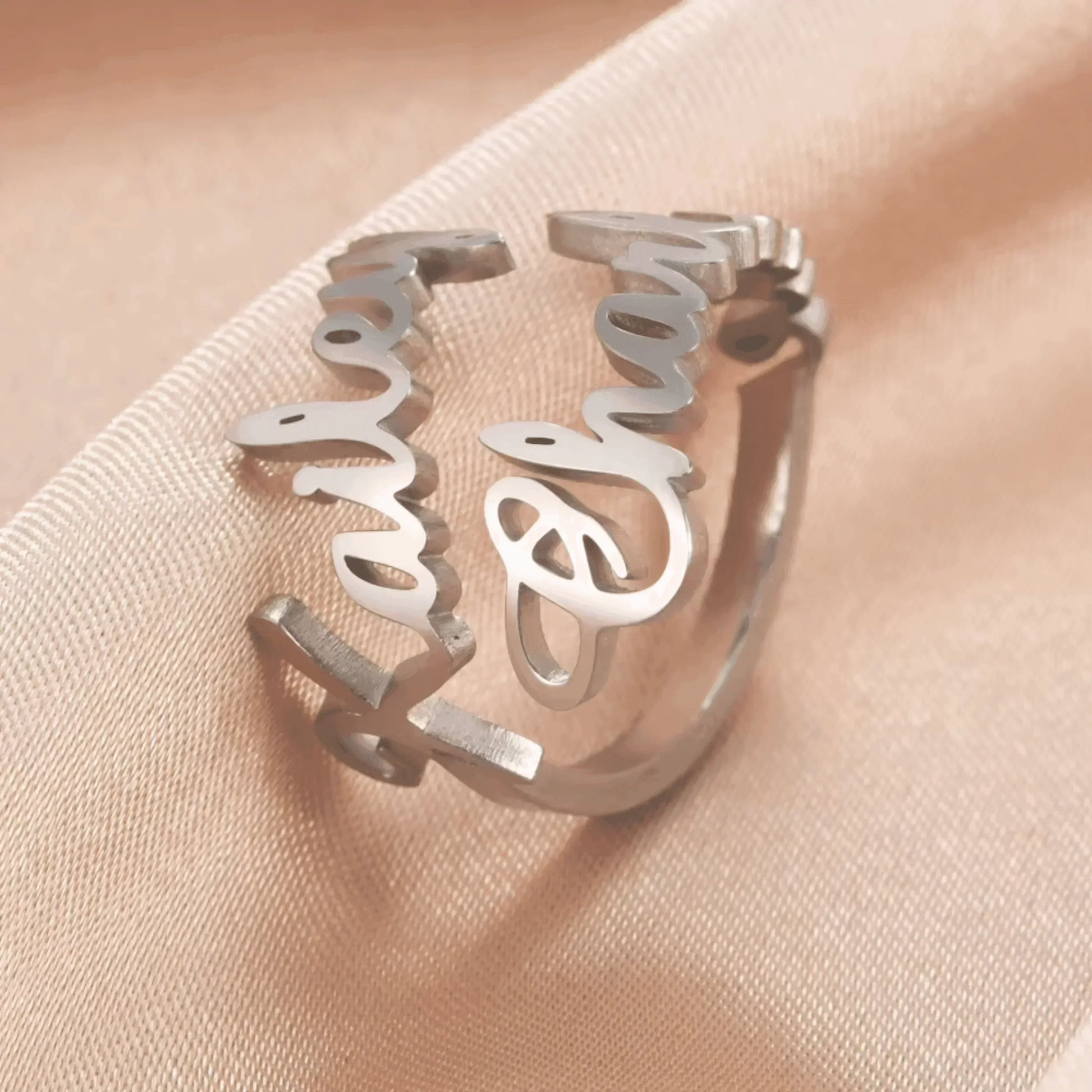 Custom Double Name Ring - Gemify