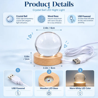Gemify® Ancle bracelet Custom Crystal Sphere Light Ball