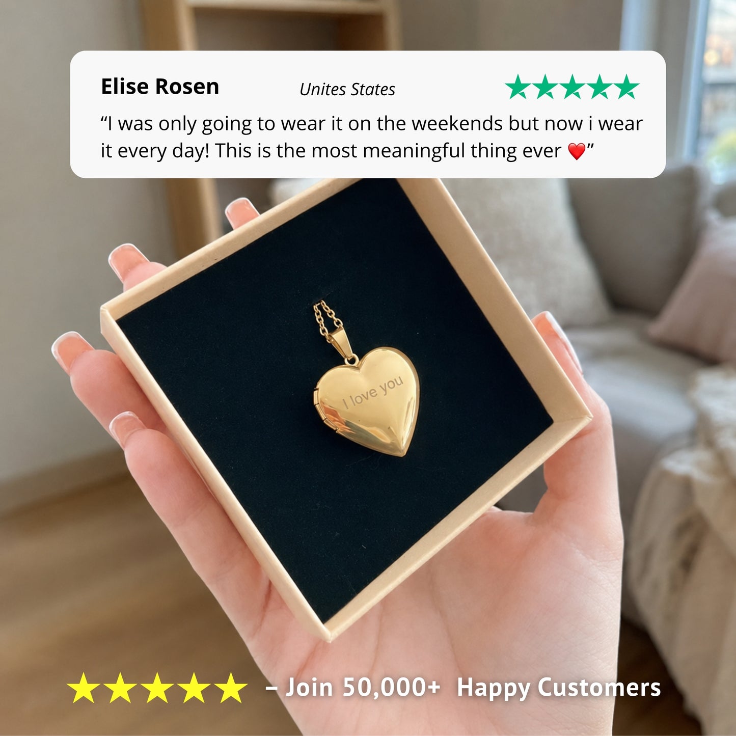 Gemify® Ancle bracelet Custom Heart Memory Locket Engraving & Photo Necklace