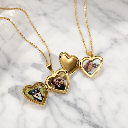 Gemify® Ancle bracelet Custom Heart Memory Locket Engraving & Photo Necklace