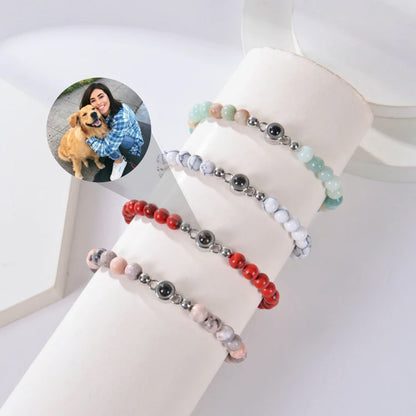 Gemify™ Beads Picture bracelet Natural Stone Photo Projection Bracelet