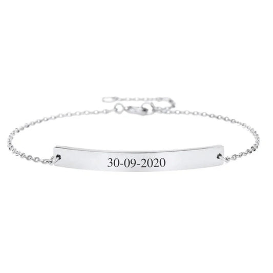 Gemify™ Bracelet tag 1 Silver Custom Engraved Name Bracelet