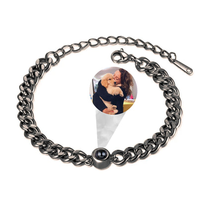 Gemify® Cuban photo pro bracelet Black Custom Cuban Photo Projection Bracelet