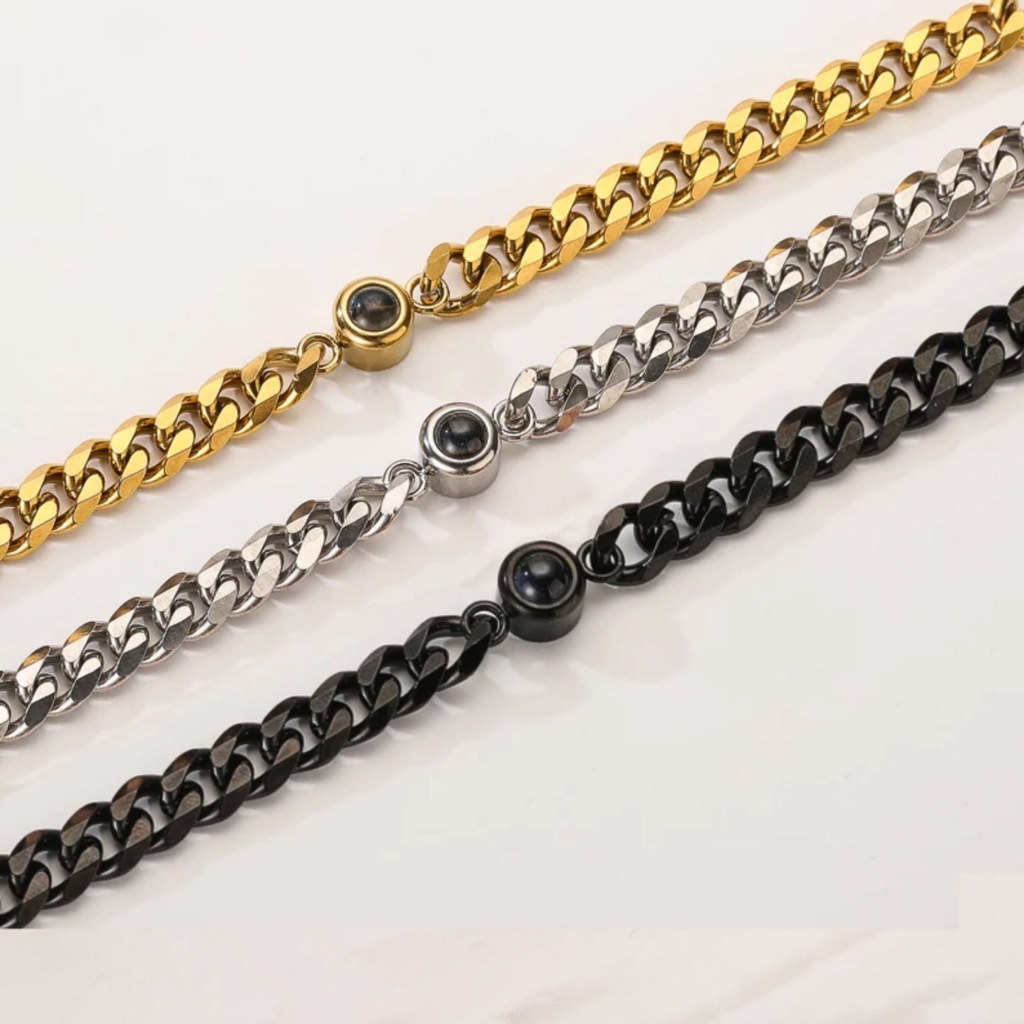 Gemify® Cuban photo pro bracelet Custom Cuban Photo Projection Bracelet