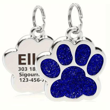 Gemify™ Dog tag #1 Blue Paw Shape Custom Dog Tag