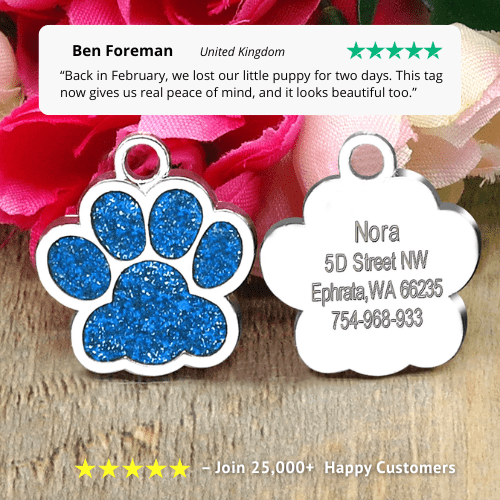 Gemify™ Dog tag #1 Paw Shape Custom Dog Tag