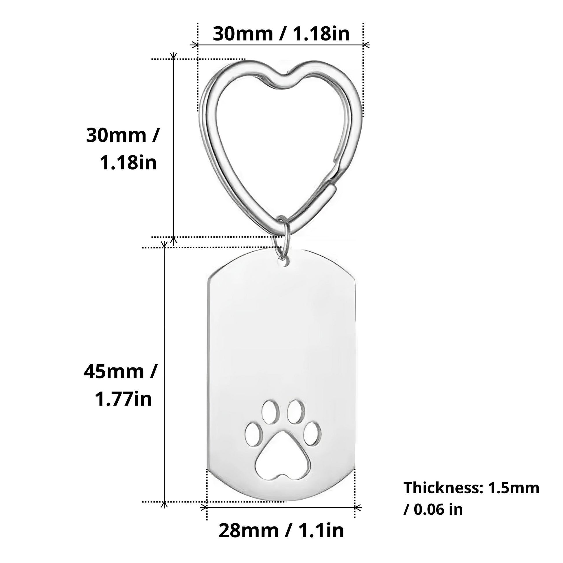 Gemify® Dog tag keychain Custom Dog Tag Photo Keychain