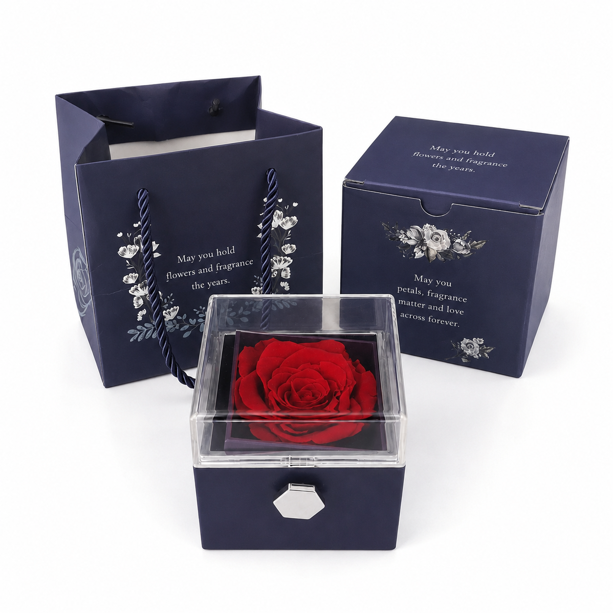 Gemify™ Eternal rose box box Blue Rotating Eternal Rose Box