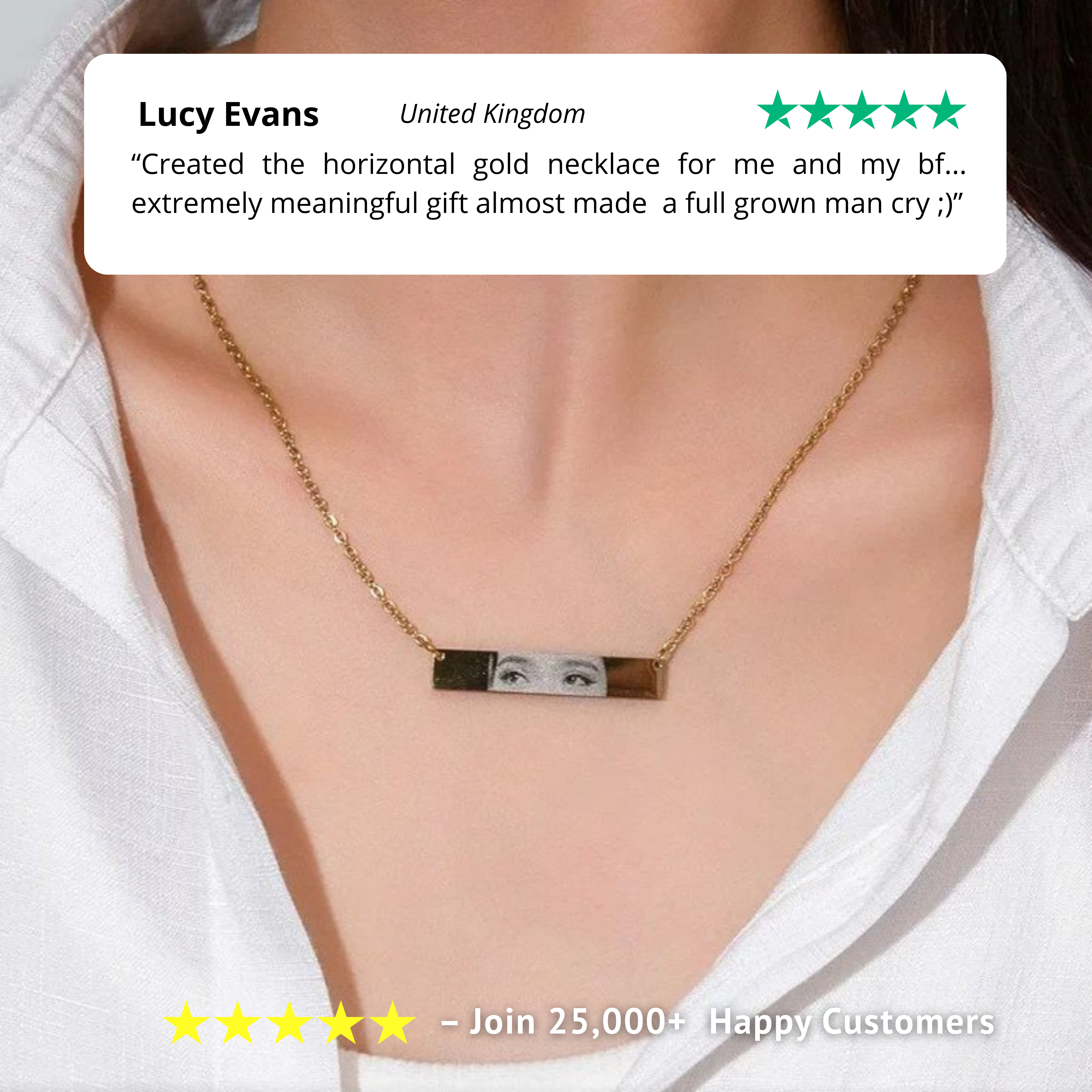 Gemify™ Eyes bracelet necklace Custom Eyes Photo Necklace And Bracelet