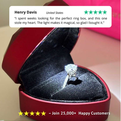 Gemify® Heart jewellry box Heart-shaped LED Jewelry Gift Box