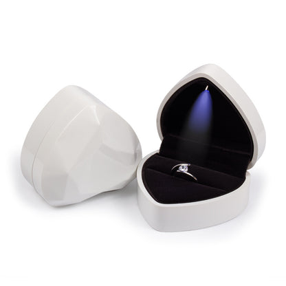 Gemify® Heart jewellry box White / A Heart-shaped Jewelry Gift Ring and Pendant Jewelry Box