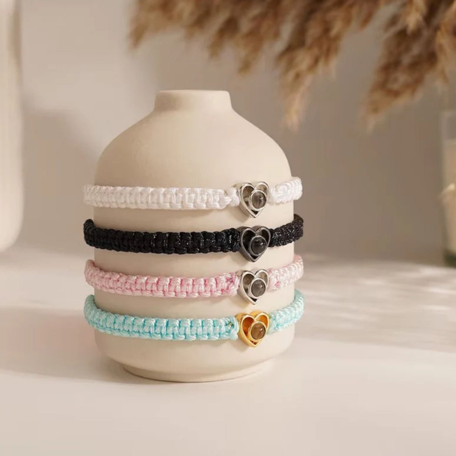 Gemify™ Heart photo bravelet rope Heart Custom Photo Projection Bracelet