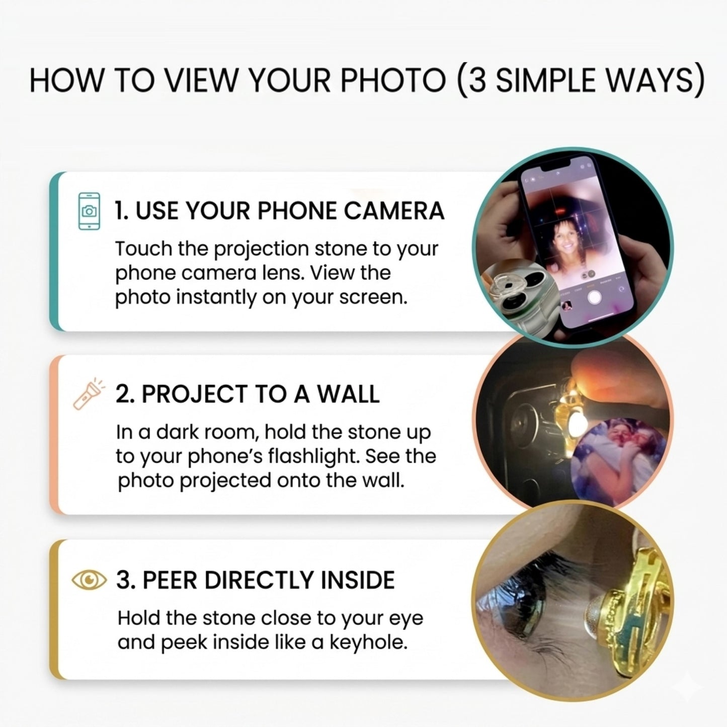 Gemify™ Heart photo bravelet rope Heart Custom Photo Projection Bracelet