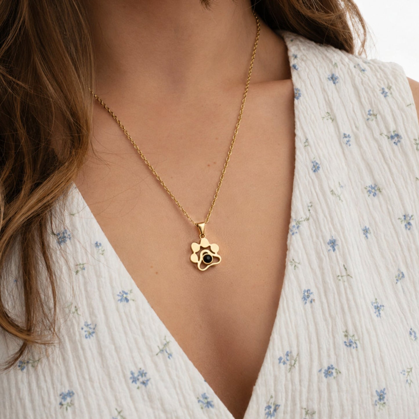 Gemify® Paw necklace + keychain Custom Paw Picture Projection Necklace & Keychain