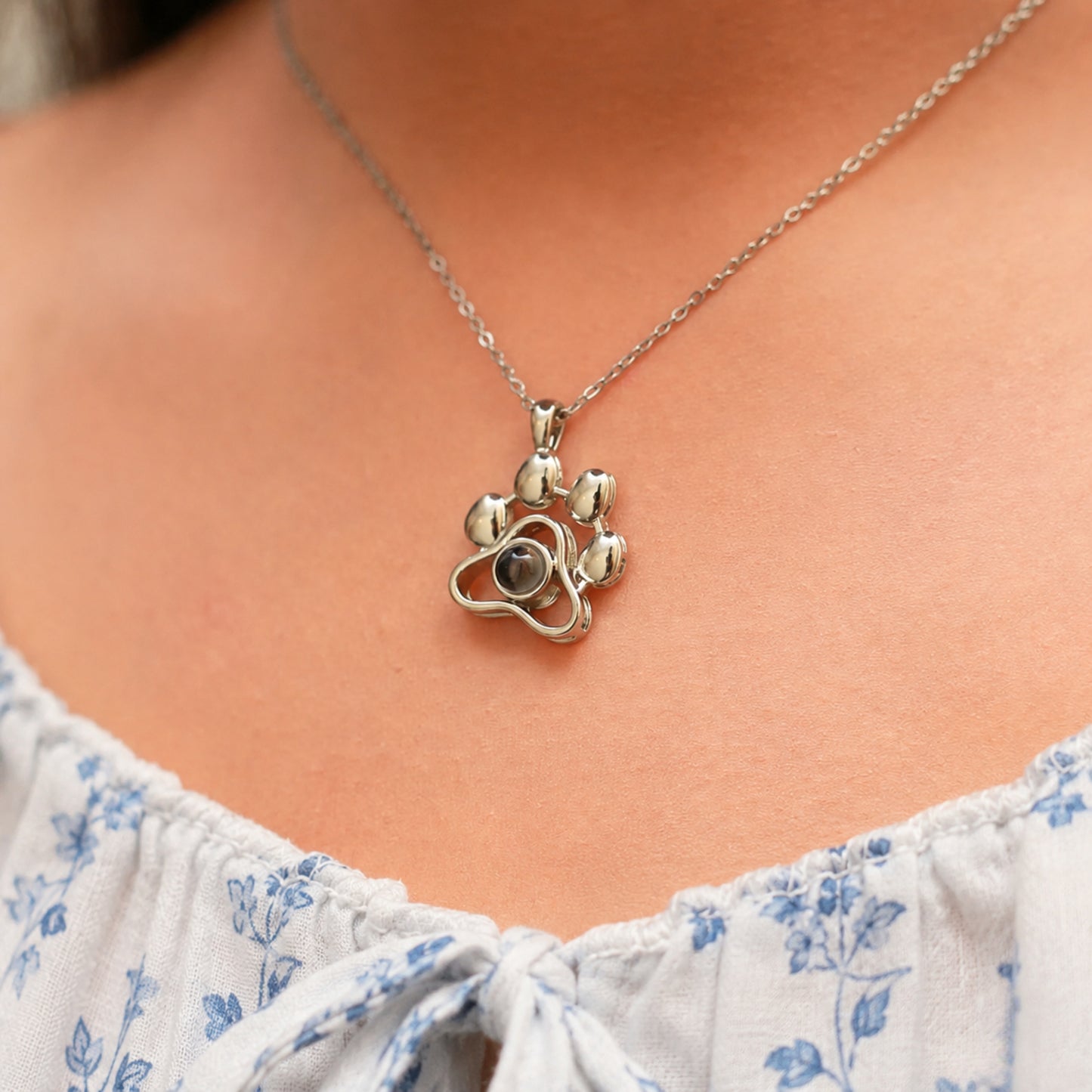 Gemify® Paw necklace + keychain Custom Picture Paw Necklace & Keychain