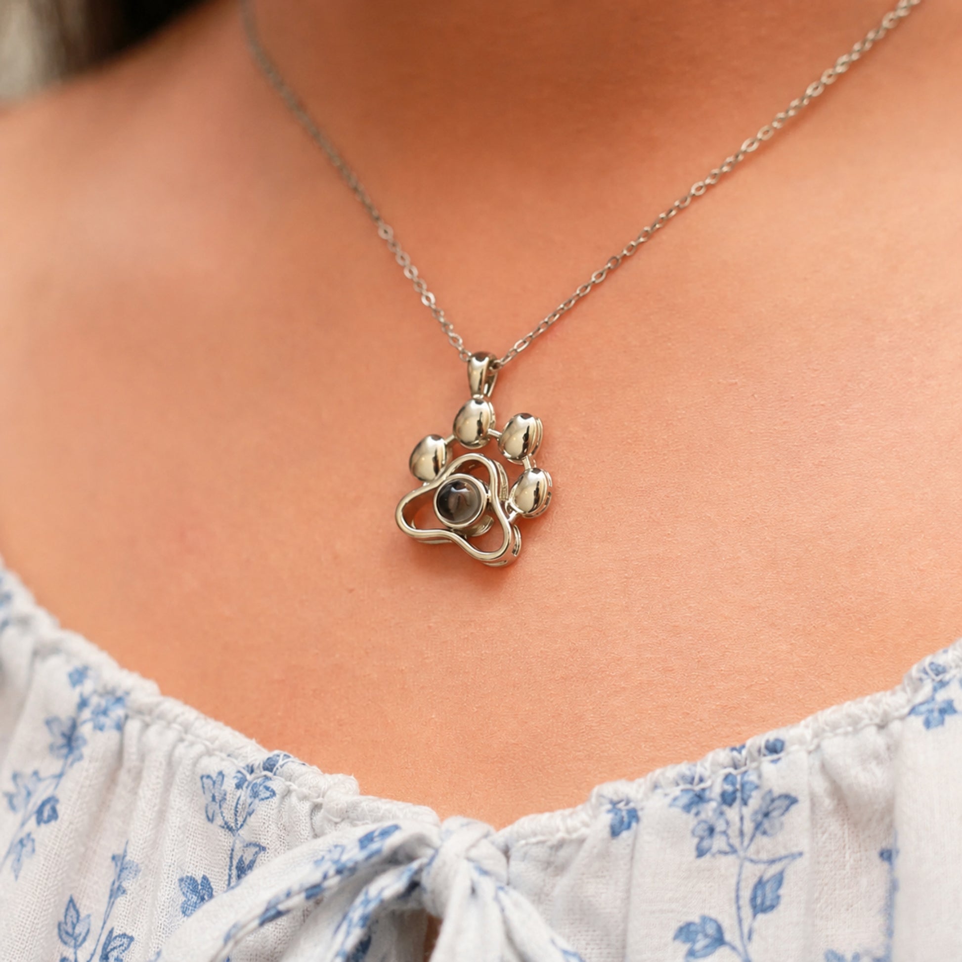 Gemify® Paw necklace + keychain Custom Picture Paw Necklace & Keychain