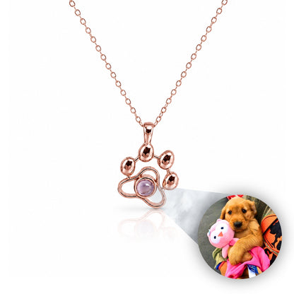 Gemify® Paw necklace + keychain Rose Gold / Necklace Custom Picture Paw Necklace & Keychain