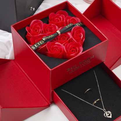 Gemify® Rose cover flap box Eternal Rose Jewelry Drawer Gift Box